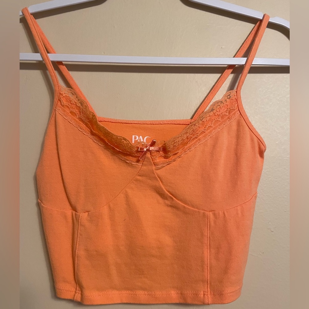 Pacsun cropped tank top with bow